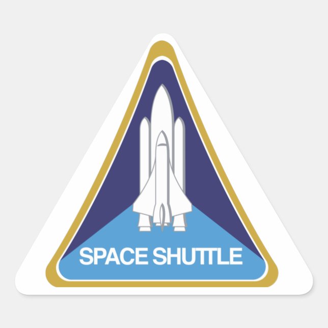 Space Shuttle Dreieckiger Aufkleber (Vorderseite)