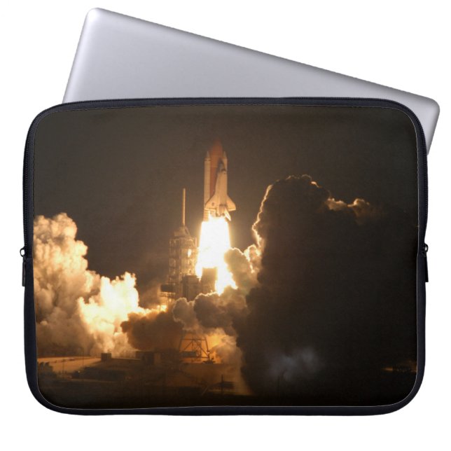 Space Shuttle Earth Orbital Spacecraft Night Canva Laptopschutzhülle (Vorderseite)