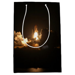Space Shuttle Earth Orbital Spacecraft Night Canva Mittlere Geschenktüte