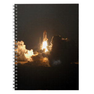 Space Shuttle Earth Orbital Spacecraft Night Canva Notizblock