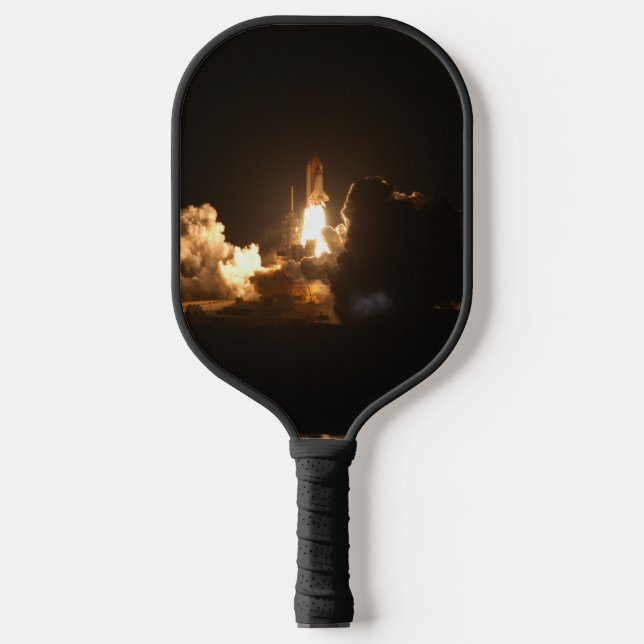 Space Shuttle Earth Orbital Spacecraft Night Canva Pickleball Schläger (Vorderseite)