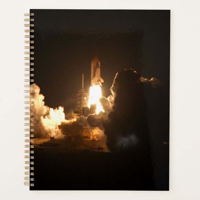 Space Shuttle Earth Orbital Spacecraft Night Canva Planer (Vorderseite)