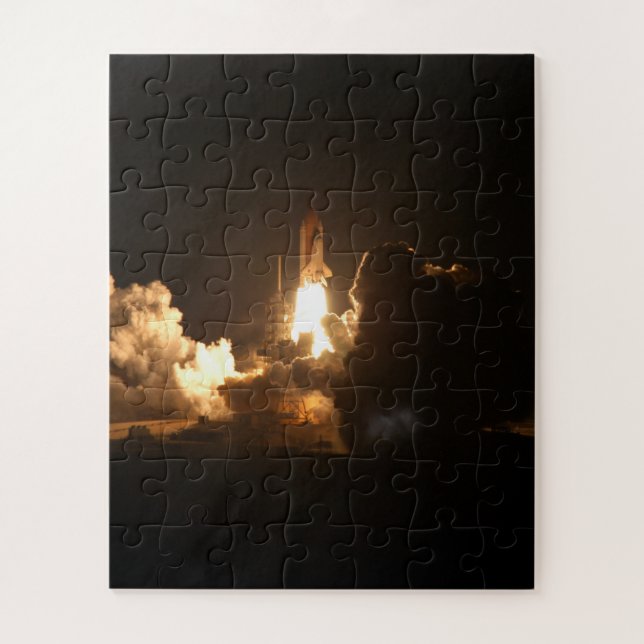 Space Shuttle Earth Orbital Spacecraft Night Canva Puzzle (Vertikal)