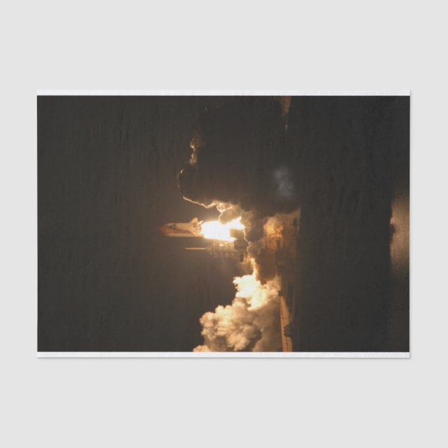 Space Shuttle Earth Orbital Spacecraft Night Canva Seidenpapier (Vorderseite)