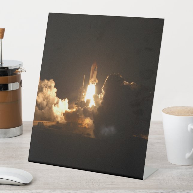 Space Shuttle Earth Orbital Spacecraft Night Canva Sockelschild (In Situ)