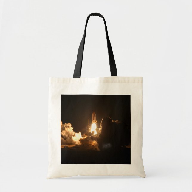 Space Shuttle Earth Orbital Spacecraft Night Canva Tragetasche (Vorne)