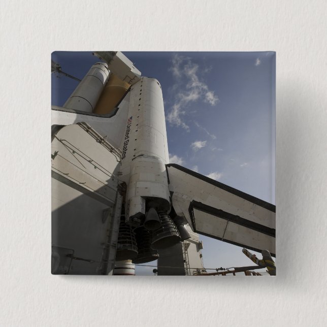 Space Shuttle Endeavor auf dem Launchpad 6 Button (Vorderseite)