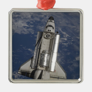 Space Shuttle Endeavor Silbernes Ornament