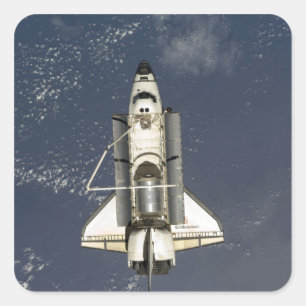 Space Shuttle Endeavour 16 Quadratischer Aufkleber
