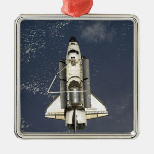Space Shuttle Endeavour 16 Silbernes Ornament