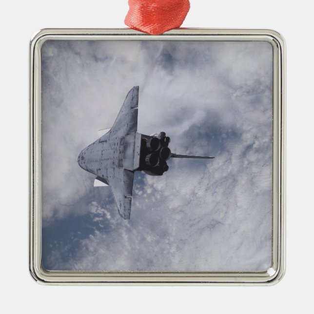 Space Shuttle Endeavour 21 Silbernes Ornament (Vorne)