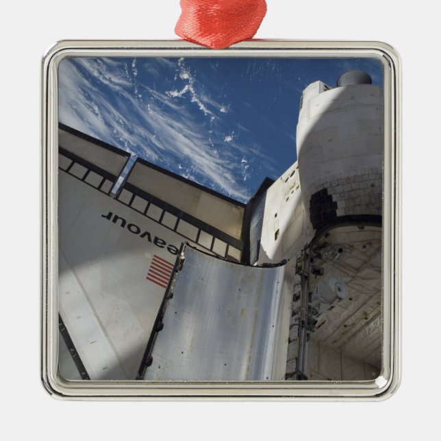 Space Shuttle Endeavour 25 Silbernes Ornament (Vorne)