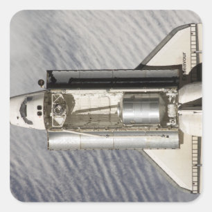 Space Shuttle Endeavour 9 Quadratischer Aufkleber