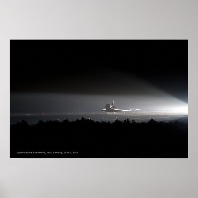 Space Shuttle Endeavour Final Landing Poster Print (Vorne)
