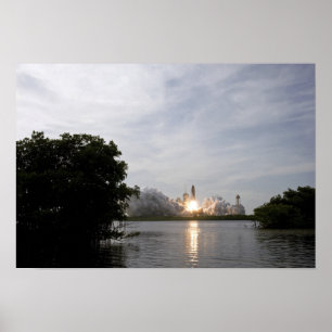 Space Shuttle Endeavour hebt ab Poster