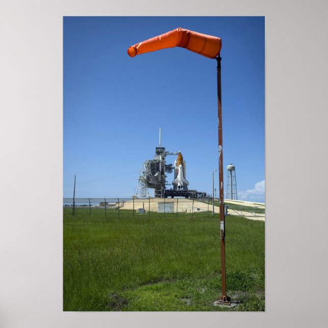 Space shuttle Endeavour is framed by a windsock Poster (Vorne)