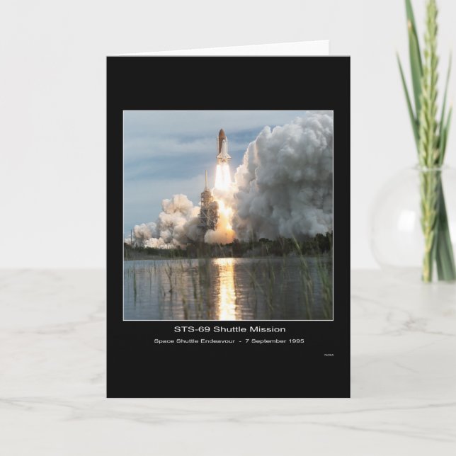 Space Shuttle Endeavour Liftoff STS-69 Karte (Vorderseite)