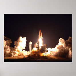 Space Shuttle Endeavour Nachtzug Poster