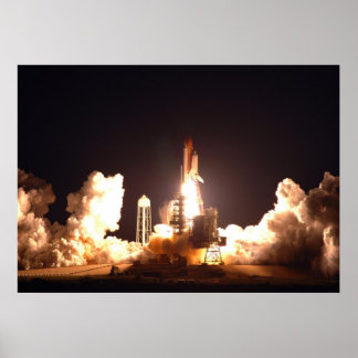 Space Shuttle Endeavour Nachtzug Poster