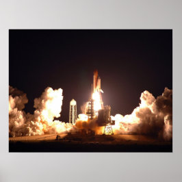 Space Shuttle Endeavour Nachtzug Poster