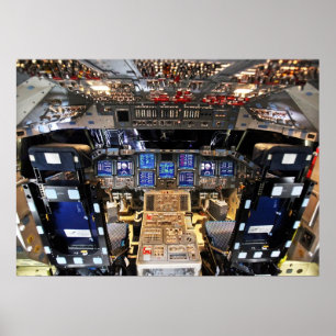 Space Shuttle Endeavour OV-105 Cockpit Poster