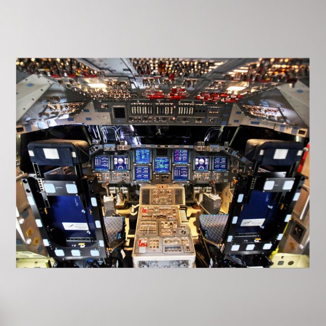 Space Shuttle Endeavour OV-105 Cockpit Poster (Vorne)
