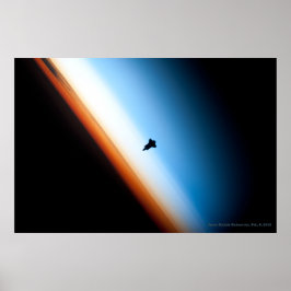 Space Shuttle Endeavour Silhouette Poster