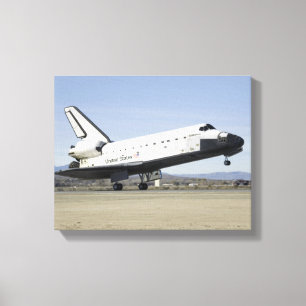 Space Shuttle Endevor's Hauptfahrwerk Leinwanddruck