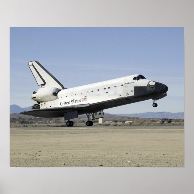 Space Shuttle Endevor's Hauptfahrwerk Poster (Vorne)