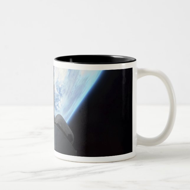 Space Shuttle Endevor's Payload Bay 3 Zweifarbige Tasse (Rechts)