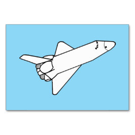 Space-Shuttle-Fliegende-Leseblitzkarten Tischnummer