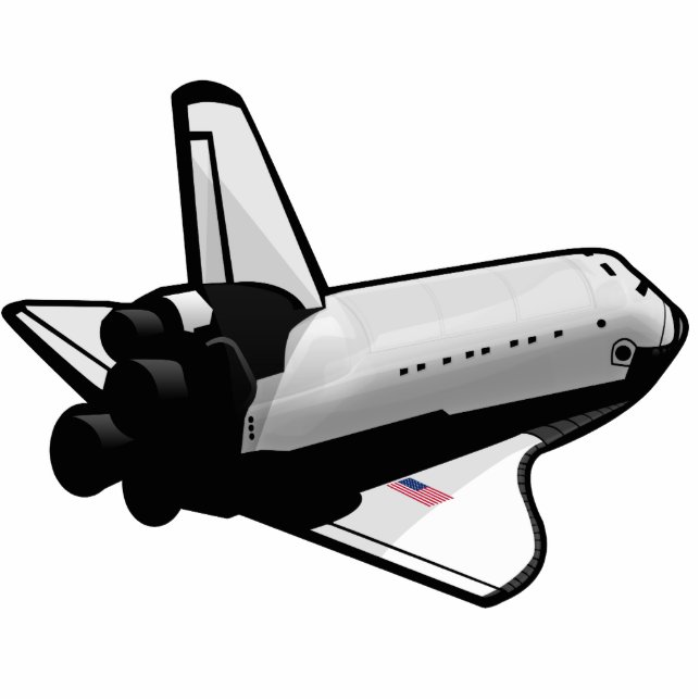 Space Shuttle Fotoskulptur Magnet (Vorne)