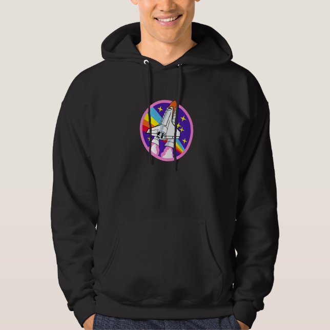 Space Shuttle Future Astronaut Rocket Roboter Scie Hoodie (Vorderseite)