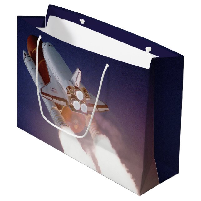 Space Shuttle Große Geschenktüte (Vorderseite Schrägansicht)
