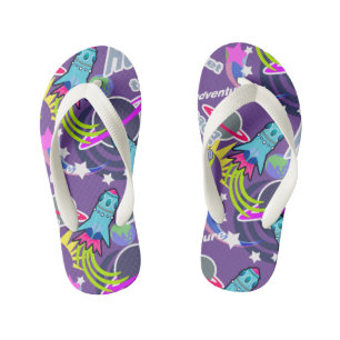 Space Shuttle Lila. Kid's Flip Flops