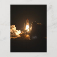Space Shuttle Night Launch Poster