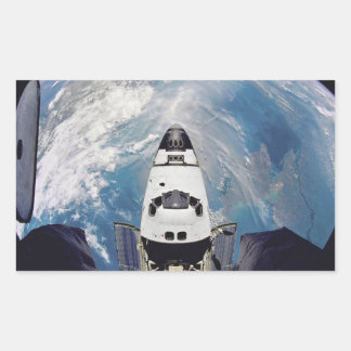 Space Shuttle Rechteckiger Aufkleber