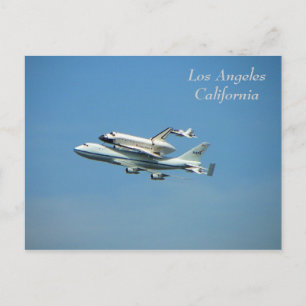 Space Shuttle über Los Angeles Postcard! Postkarte