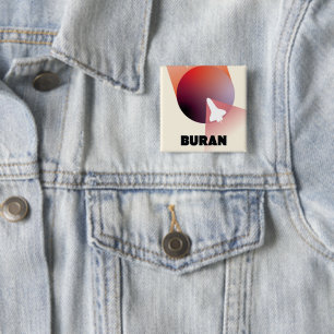 Space Shuttle Vintage Art Raum Kunst. Button