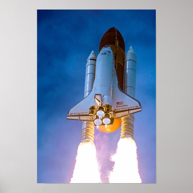 Space Shuttleservice in das Weltraumposter Poster (Vorne)