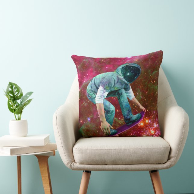 Space Skateboarder-Throw-Kopfkissen Kissen (Stuhl )