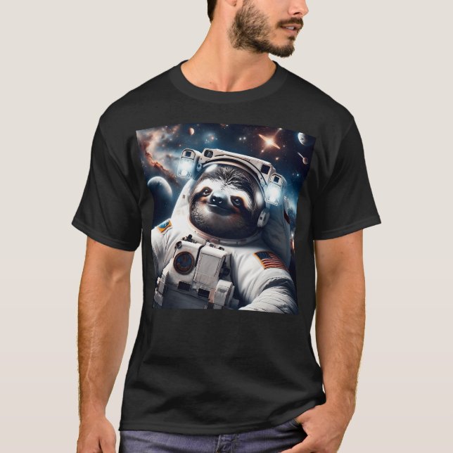 Space Sloth Astronaut T-Shirt (Vorderseite)