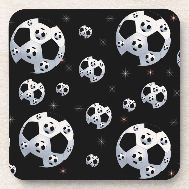 Space Soccer Ball Cork Untersetzer (Vorderseite)