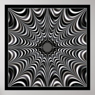 Space Spider Web Poster