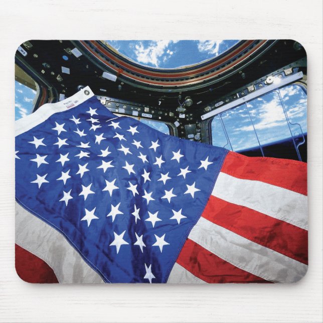 Space Station American Flag Earth Orbit Mousepad (Vorne)