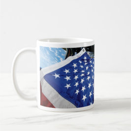 Space Station American Flag Earth Orbit Tasse