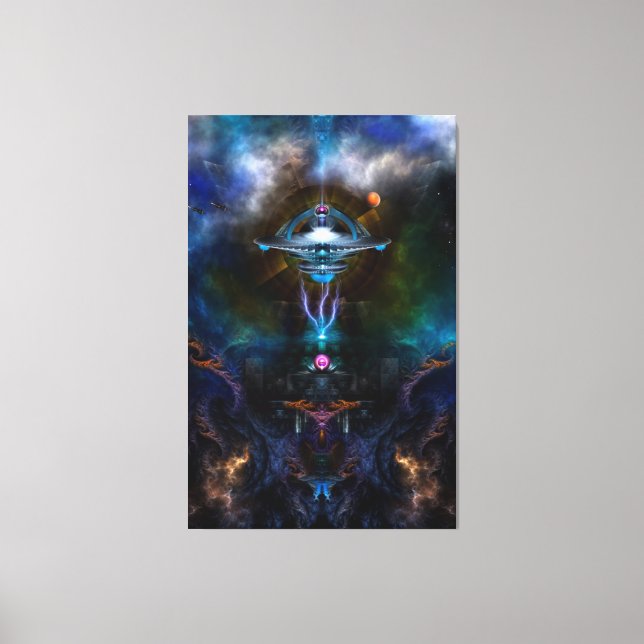 Space Station Ansarious Canvas Print Leinwanddruck (Vorderseite)