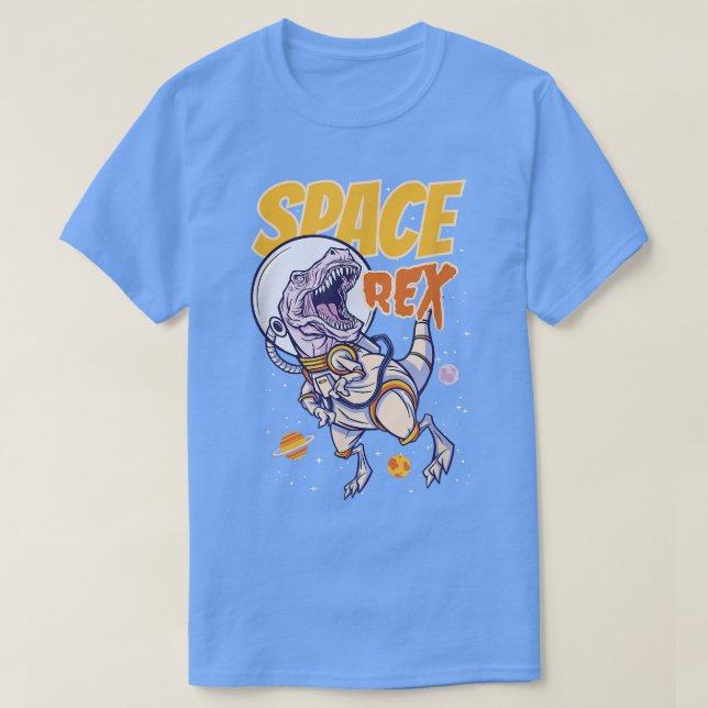 Space T-Rex Astronaut T-Rex Dinosaur Space Kids Bo T-Shirt (Design vorne)