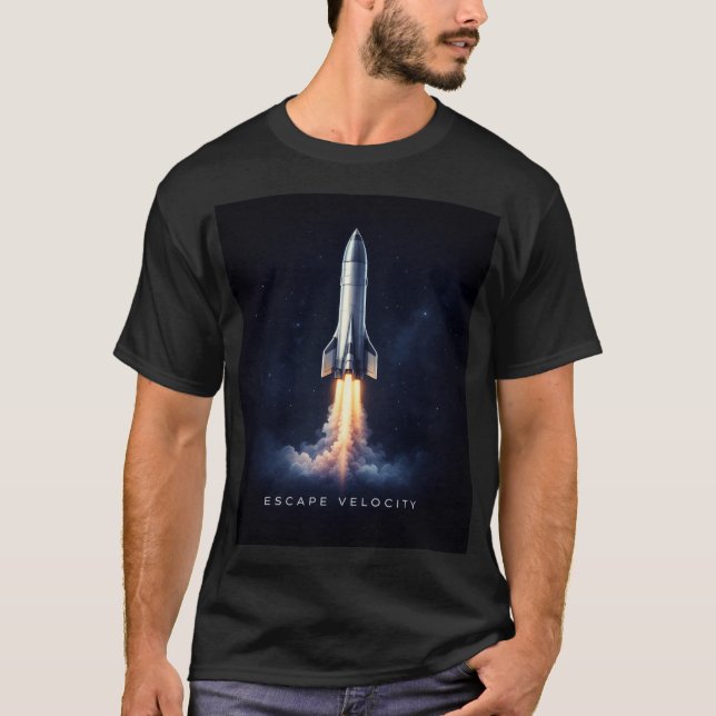 Space T-Shirt with Inspirational Quote (Vorderseite)