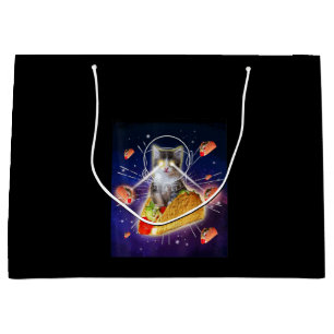 Space Taco Cat Laser Eyes Große Geschenktüte